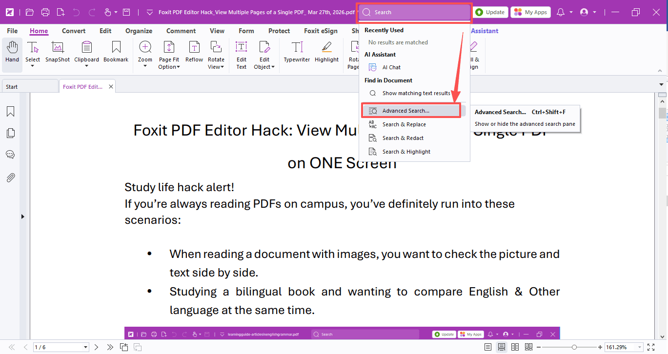 How to Search Multiple Keywords in a PDF