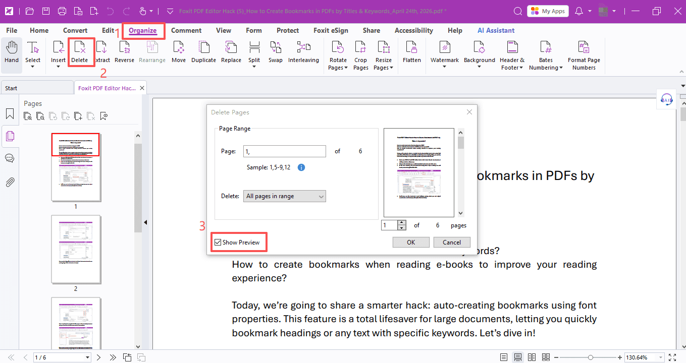 How to Batch Delete PDF Pages With a Visual Preview