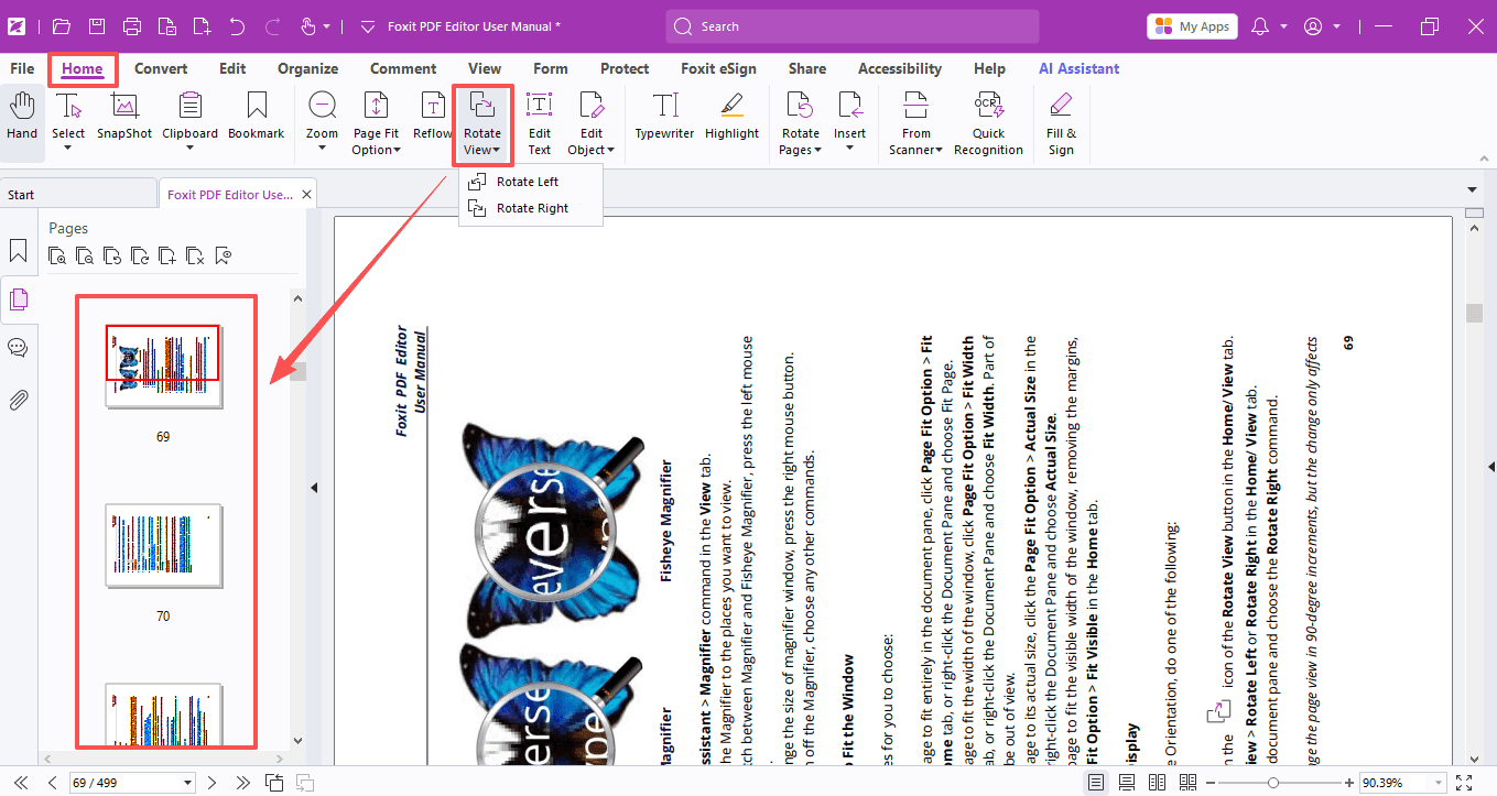 How to Rotate Single or Multiple Pages in a PDF